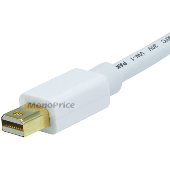 Monoprice 6ft 32AWG Mini DisplayPort to VGA Cable - White