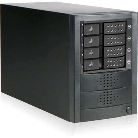 RAIDage JAGE5BT4HDBK-DE-P Drive Enclosure 12Gb/s SAS, SATA/600 - Mini-SAS HD Host Interface Tower - Black