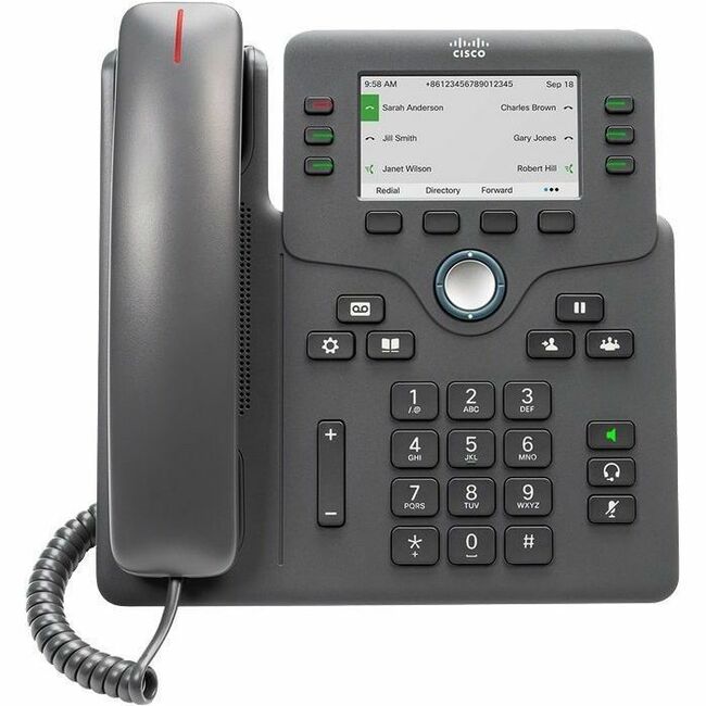 Cisco 6871 IP Phone - Corded - Corded - Wall Mountable