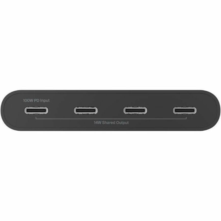 Belkin Connect USB-C 4-Port Hub, Adapter Dongle, 4xUSB-C Ports & 100W PD Max 10Gbps Data Transfer Mac/Chromebook