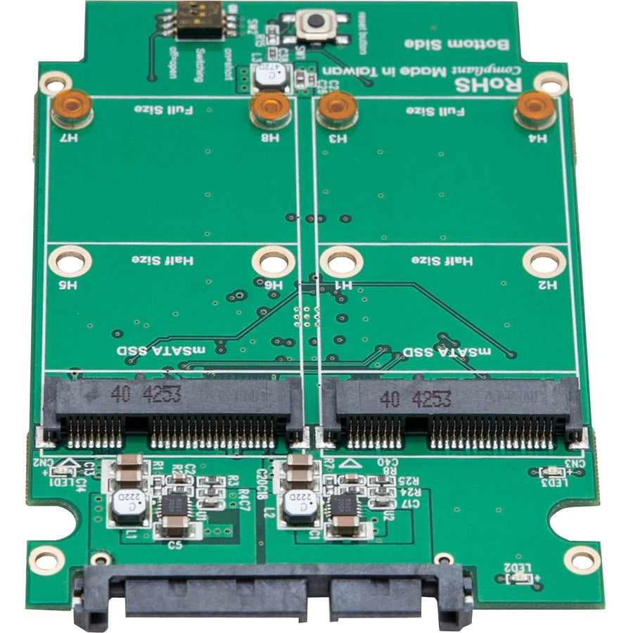 SYBA Dual mSATA SSD to SATA III RAID Enclosure with Complete Screw Set