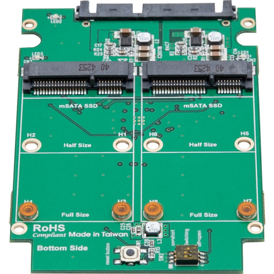 SYBA Dual mSATA SSD to SATA III RAID Enclosure with Complete Screw Set