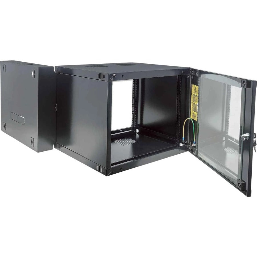 Intellinet Network Cabinet, Wall Mount (Double Section), 9U, 600mm Depth, Black, Flatpack, Max 30kg, 19" , Three Year Warranty