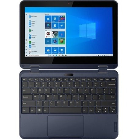 Lenovo 300w Gen 3 82J1000JUS 11.6" Touchscreen Convertible 2 in 1 Notebook - HD - 1366 x 768 - AMD 3015e Dual-core (2 Core) 1.20 GHz - 4 GB Total RAM - 128 GB SSD - Abyss Blue