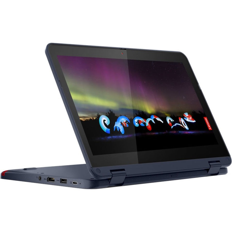 Lenovo 300w Gen 3 82J1000JUS 11.6" Touchscreen Convertible 2 in 1 Notebook - HD - 1366 x 768 - AMD 3015e Dual-core (2 Core) 1.20 GHz - 4 GB Total RAM - 128 GB SSD - Abyss Blue