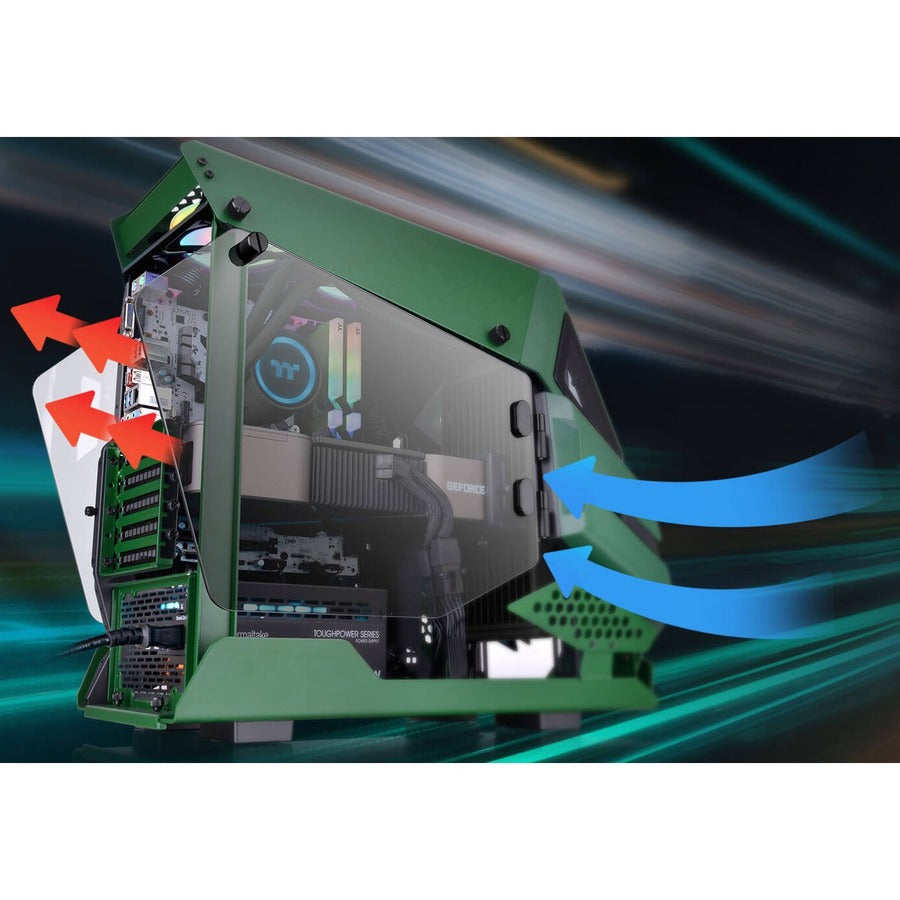 Thermaltake AH T200 Racing Green Micro Chassis