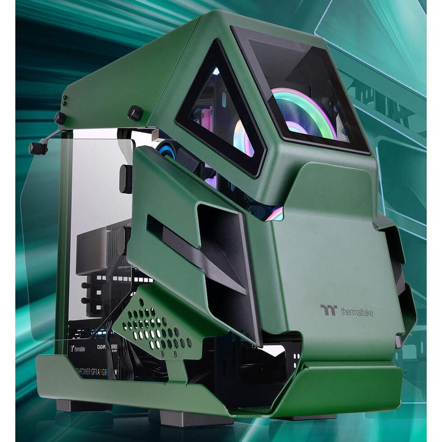 Thermaltake AH T200 Racing Green Micro Chassis