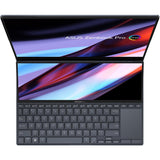 Asus Zenbook Pro 14 Duo OLED UX8402 UX8402ZE-DB96T 14.5" Touchscreen Notebook - 2.8K - 2880 x 1800 - Intel Core i9 12th Gen i9-12900H Tetradeca-core (14 Core) 2.50 GHz - 32 GB Total RAM - 32 GB On-board Memory - 1 TB SSD - Tech Black