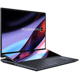 Asus Zenbook Pro 14 Duo OLED UX8402 UX8402ZE-DB96T 14.5" Touchscreen Notebook - 2.8K - 2880 x 1800 - Intel Core i9 12th Gen i9-12900H Tetradeca-core (14 Core) 2.50 GHz - 32 GB Total RAM - 32 GB On-board Memory - 1 TB SSD - Tech Black