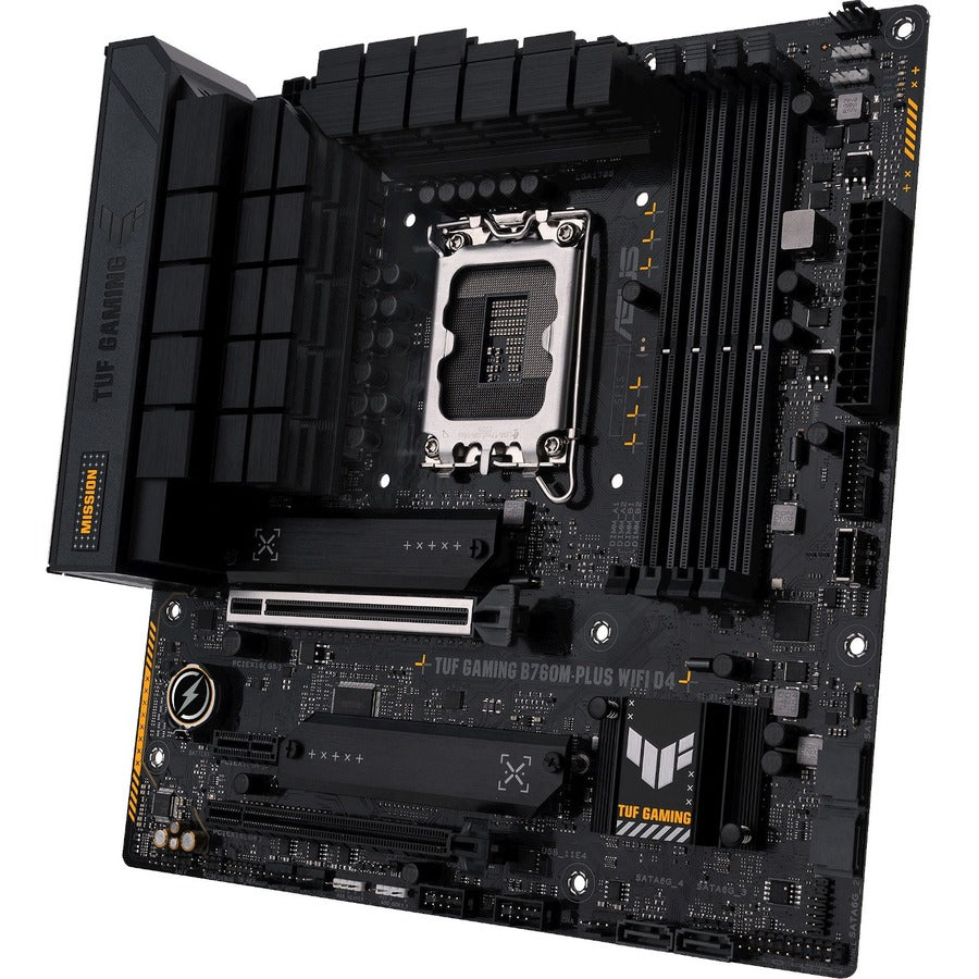 TUF B760M-PLUS WIFI D4 Gaming Desktop Motherboard - Intel B760 Chipset - Socket LGA-1700 - Micro ATX