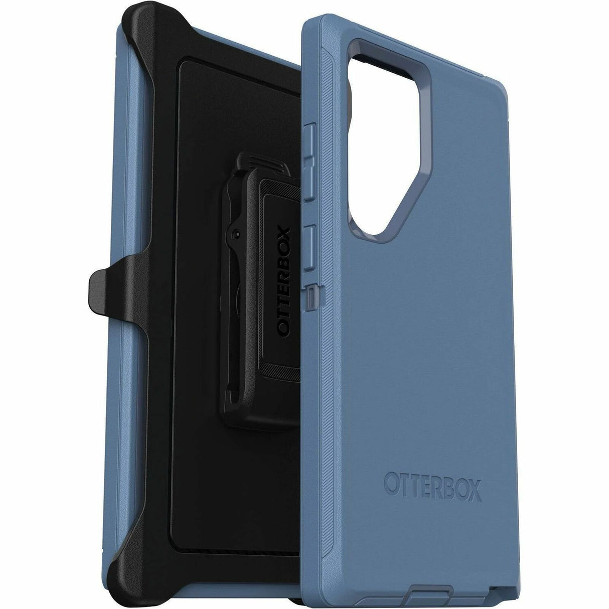 OtterBox Defender Carrying Case (Holster) Samsung Galaxy S24 Ultra Smartphone - Baby Blue Jeans (Blue)