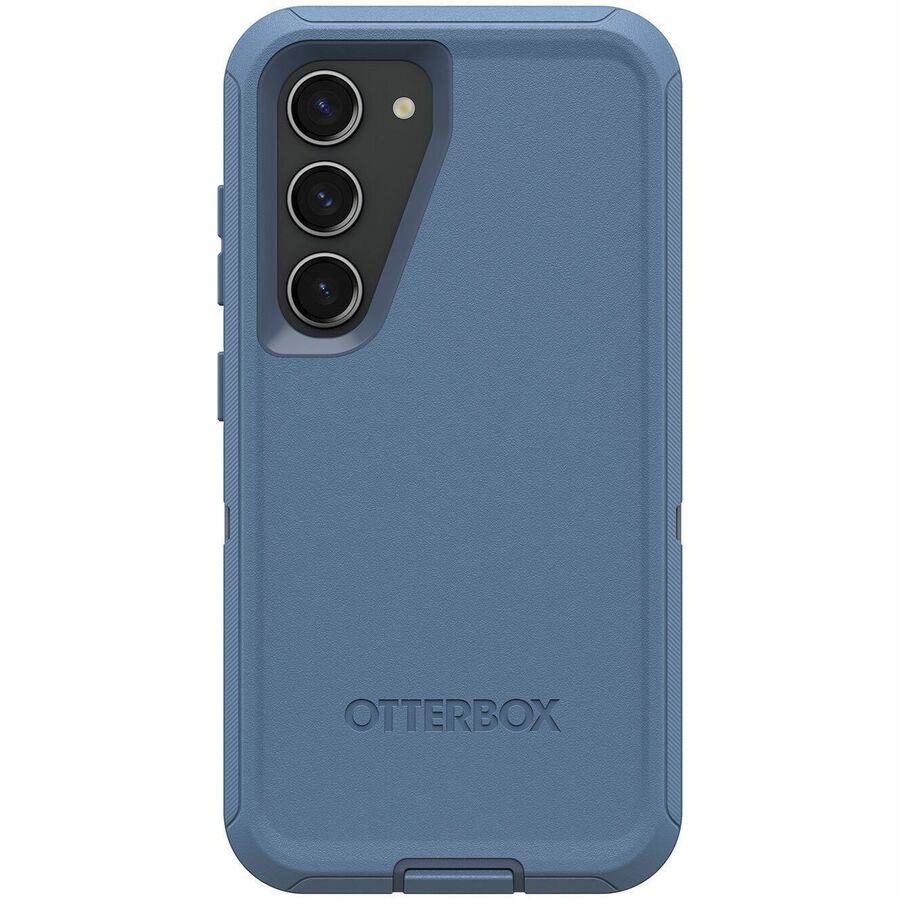 OtterBox Defender Carrying Case (Holster) Samsung Galaxy S24 Ultra Smartphone - Baby Blue Jeans (Blue)