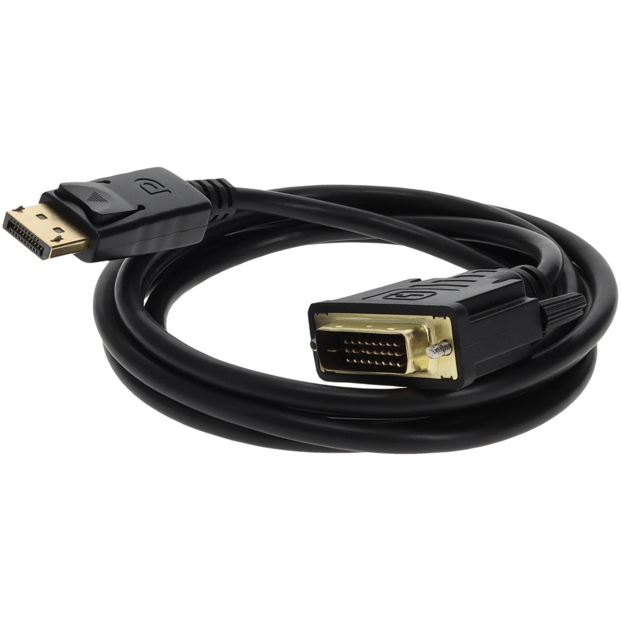 5PK 10ft DisplayPort 1.2 Male to DVI-D Dual Link (24+1 pin) Male Black Cables Which Requires DP++ For Resolution Up to 2560x1600 (WQXGA)