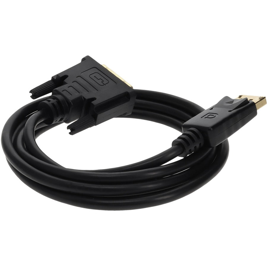 5PK 10ft DisplayPort 1.2 Male to DVI-D Dual Link (24+1 pin) Male Black Cables Which Requires DP++ For Resolution Up to 2560x1600 (WQXGA)