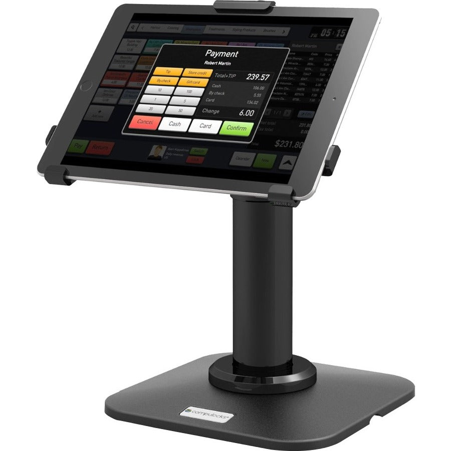 Compulocks iPad 10.2" Adjustable Height POS Kiosk Single Black