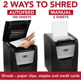 GBC AutoFeed+ Home Office Shredder, 100M, Micro-Cut, 100 Sheets