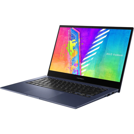 Asus Vivobook Go 14 Flip TP1401 J1400KA-DS02T 14" Touchscreen Convertible Notebook - HD - 1366 x 768 - Intel Celeron N4500 Dual-core (2 Core) 1.10 GHz - 4 GB Total RAM - 4 GB On-board Memory - 64 GB Flash Memory - Quiet Blue