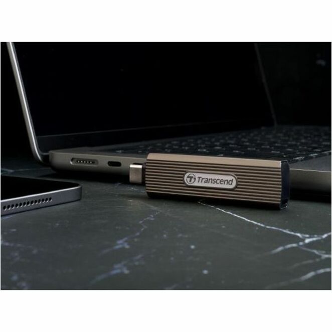 Transcend ESD330C 1 TB Portable Solid State Drive - External - Dark Grayish Brown