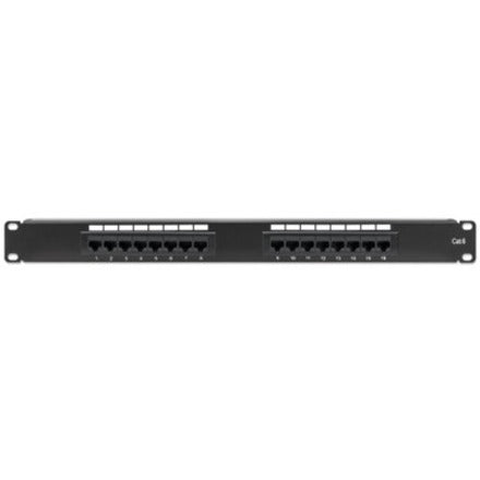 Intellinet Network Solutions 16-Port Rackmount Cat6 UTP 110/Krone Patch Panel, 1U