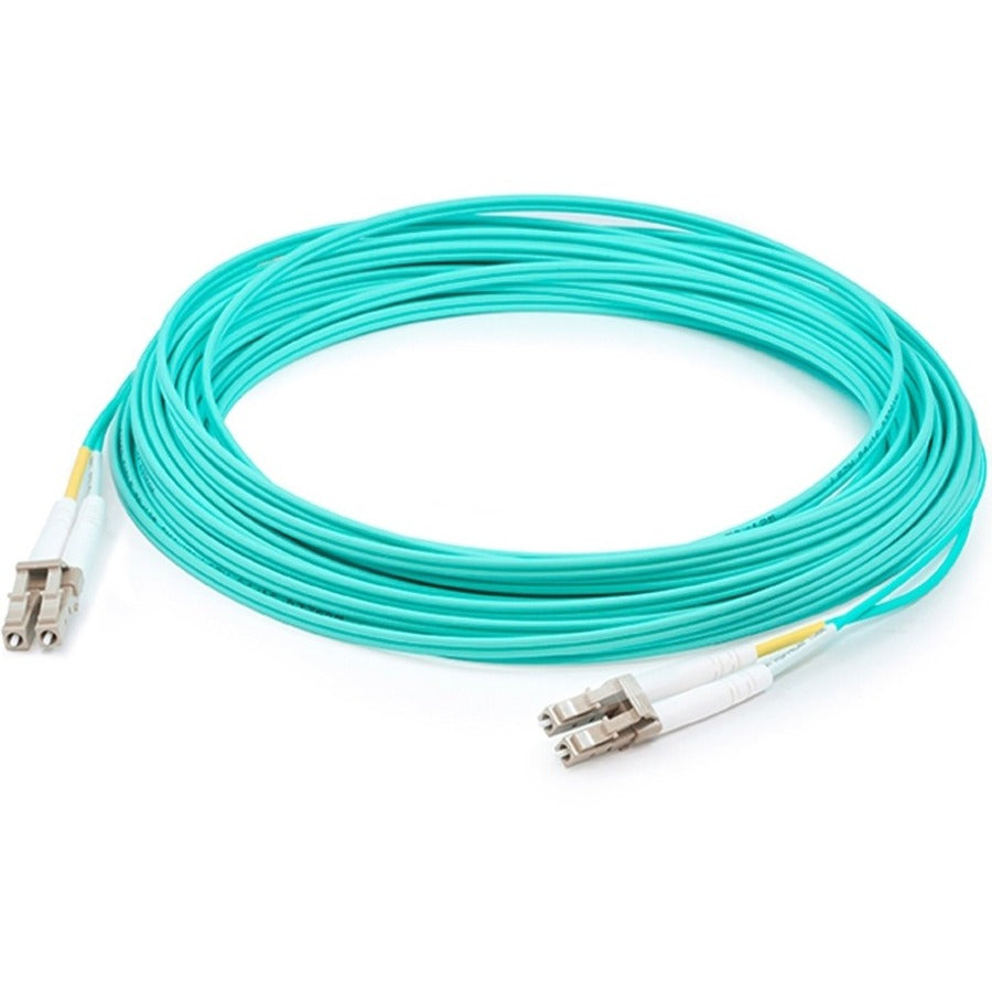 AddOn 125m LC (Male) to LC (Male) Aqua OM3 Duplex Fiber OFNR (Riser-Rated) Patch Cable