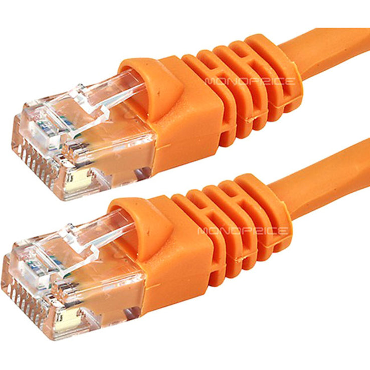 Monoprice Cat6 24AWG UTP Ethernet Network Patch Cable, 14ft Orange