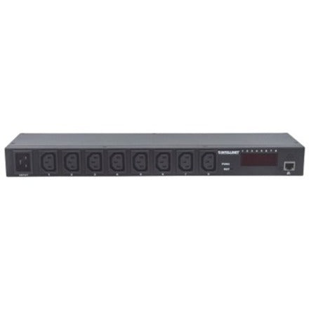 Intellinet 19" Intelligent 8-Port PDU, 19" Rackmountable C13 Intelligent Power Distribution Unit; Monitors Power, Temperature and Humidity (WITH TBC 2 PIN EURO POWER CORD)