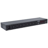 Intellinet 19" Intelligent 8-Port PDU, 19" Rackmountable C13 Intelligent Power Distribution Unit; Monitors Power, Temperature and Humidity (WITH TBC 2 PIN EURO POWER CORD)