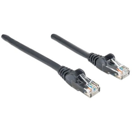 Intellinet Network Patch Cable, Cat6, 0.5m, Black, CCA, U/UTP, PVC, RJ45, Gold Plated Contacts, Snagless, Booted, Lifetime Warranty, Polybag