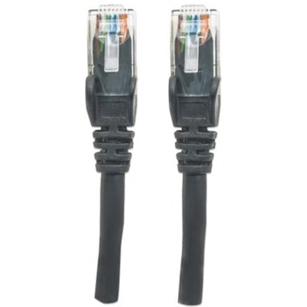 Intellinet Network Patch Cable, Cat6, 0.5m, Black, CCA, U/UTP, PVC, RJ45, Gold Plated Contacts, Snagless, Booted, Lifetime Warranty, Polybag