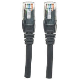 Intellinet Network Patch Cable, Cat6, 0.5m, Black, CCA, U/UTP, PVC, RJ45, Gold Plated Contacts, Snagless, Booted, Lifetime Warranty, Polybag