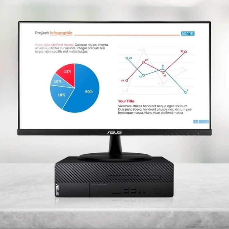 Asus ExpertCenter D500SC-XH503 Desktop Computer - Intel Core i5 11th Gen i5-11400 Hexa-core (6 Core) 2.60 GHz - 8 GB RAM DDR4 SDRAM - 512 GB M.2 PCI Express NVMe SSD - Small Form Factor - Black