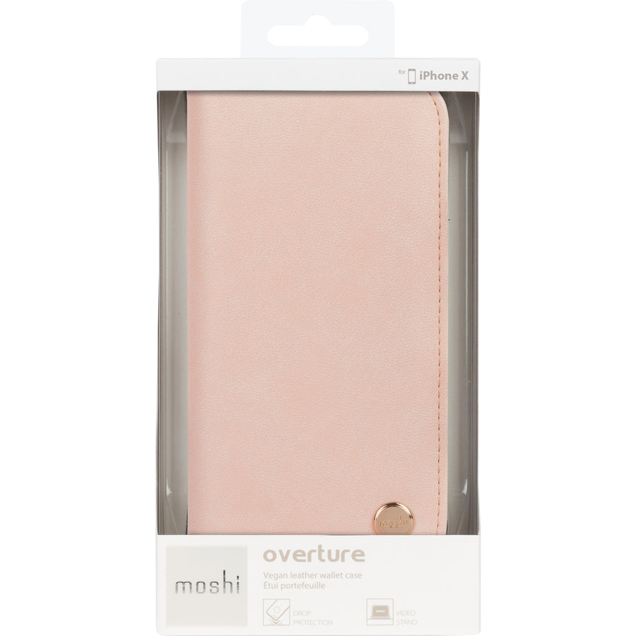 Moshi Overture Carrying Case (Folio) Apple iPhone X Smartphone - Pink