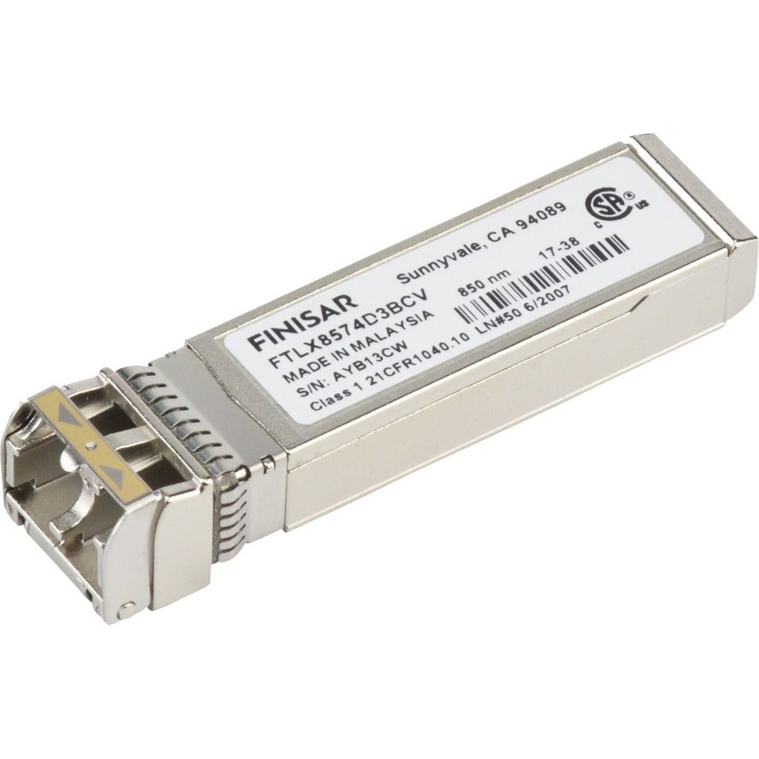 Supermicro 10G/1G Ethernet 10GBase-SR/SW 1000Base-SX Dual Rate SFP+ 850nm LC Transceiver