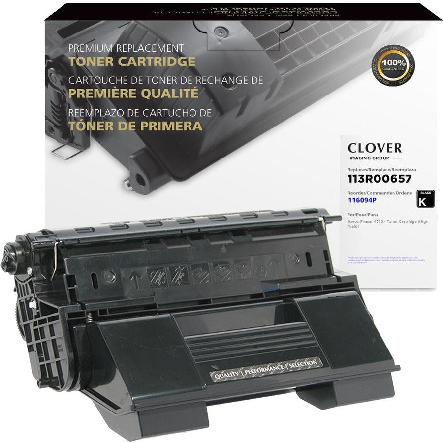 Clover Technologies Remanufactured High Yield Laser Toner Cartridge - Alternative for Xerox (113R00656, 113R00657, 113R656, 113R657) - Black Pack