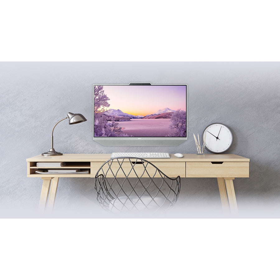 Asus Zen AiO M5401WUA-DS503T All-in-One Computer - AMD Ryzen 5 5500U Hexa-core (6 Core) 2.10 GHz - 8 GB RAM DDR4 SDRAM - 512 GB M.2 PCI Express NVMe 3.0 SSD - 23.8" Full HD 1920 x 1080 Touchscreen Display - Desktop - White