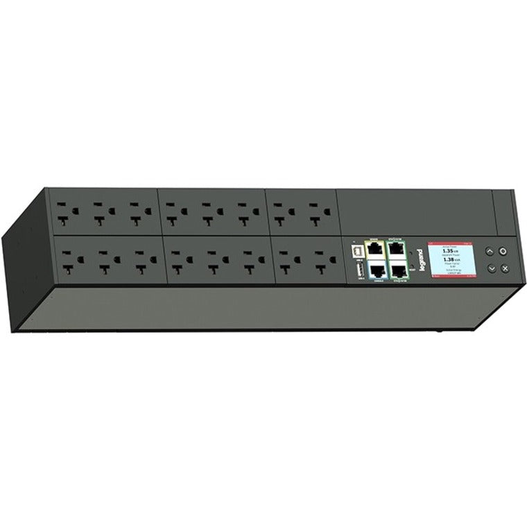 Legrand Rack PDU, Network Metered, ZeroU, 12A, 120V, (10) 5-20R, 5-15P Cord