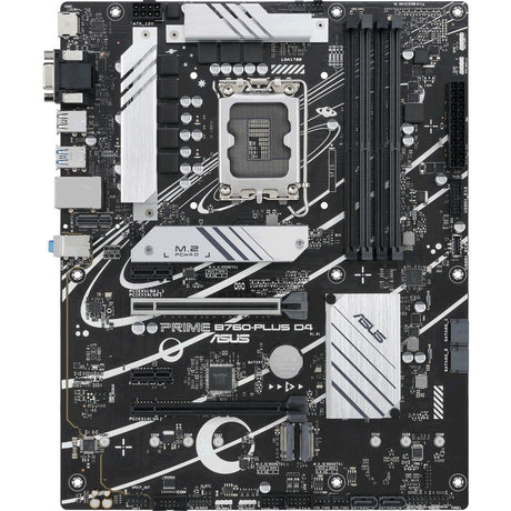 Asus Prime B760-PLUSD4 Desktop Motherboard - Intel B760 Chipset - Socket LGA-1700 - ATX