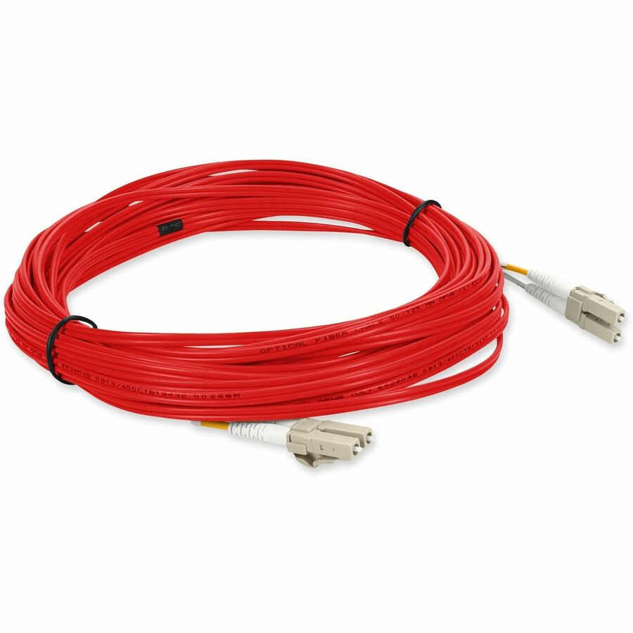 AddOn 2m LC (Male) to LC (Male) Red OM2 Duplex Fiber OFNR (Riser-Rated) Patch Cable