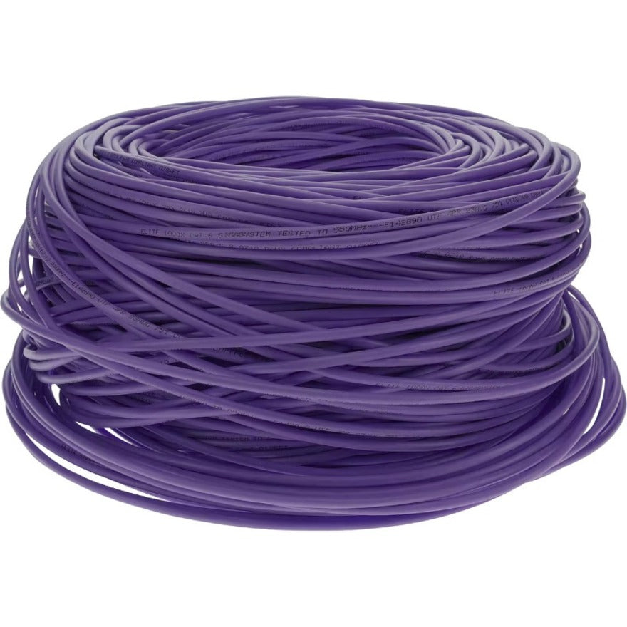 AddOn 1000ft Non-Terminated Purple Cat6 STP PVC Copper Patch Cable