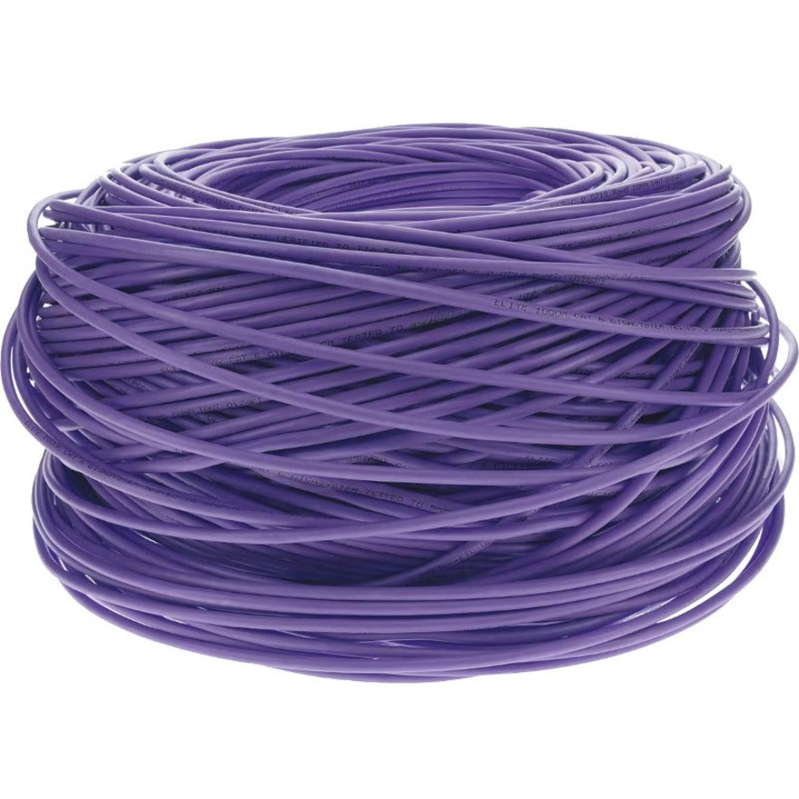 AddOn 1000ft Non-Terminated Purple Cat6 STP PVC Copper Patch Cable