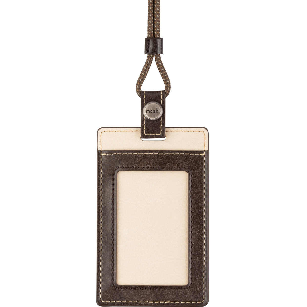 Moshi Vegan Leather Badge/ID Holder Oak Brown