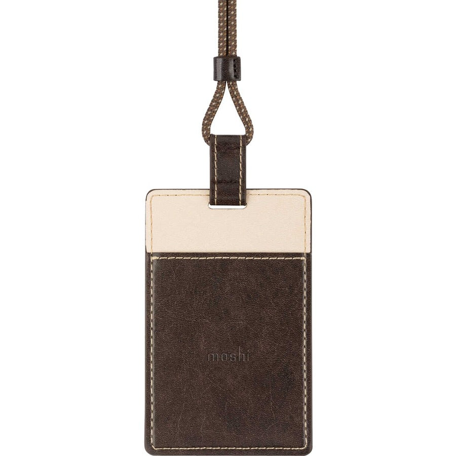 Moshi Vegan Leather Badge/ID Holder Oak Brown