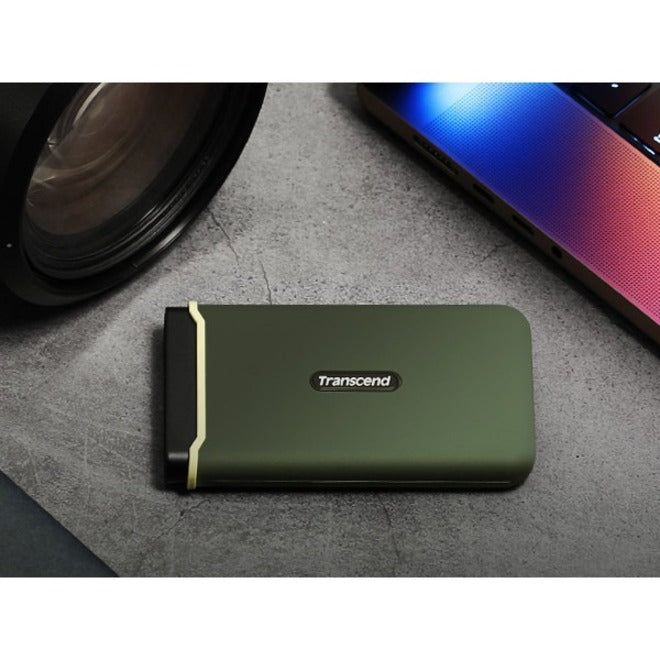 Transcend 2 TB Portable Solid State Drive - External - Military Green