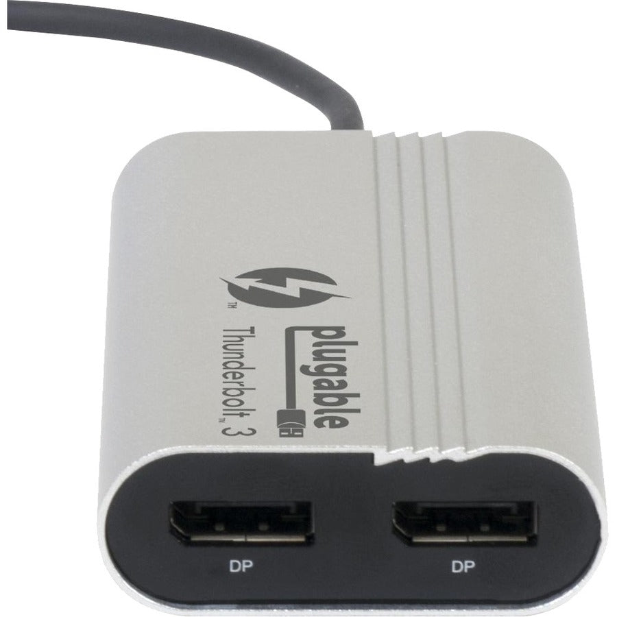 Plugable Thunderbolt 3 to Dual DisplayPort Output Display Adapter for Thunderbolt 3 Windows Systems