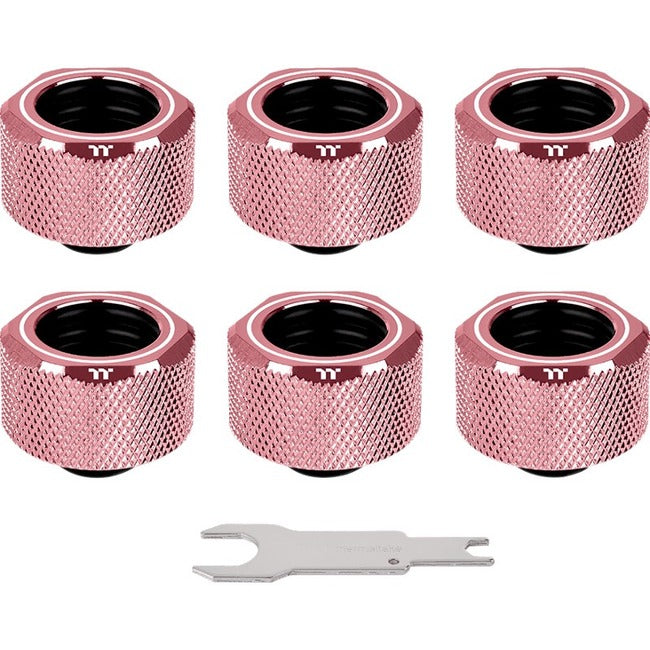 Thermaltake Pacific G1/4 PETG Tube 16mm OD Compression - Rose Gold (6-Pack Fittings)