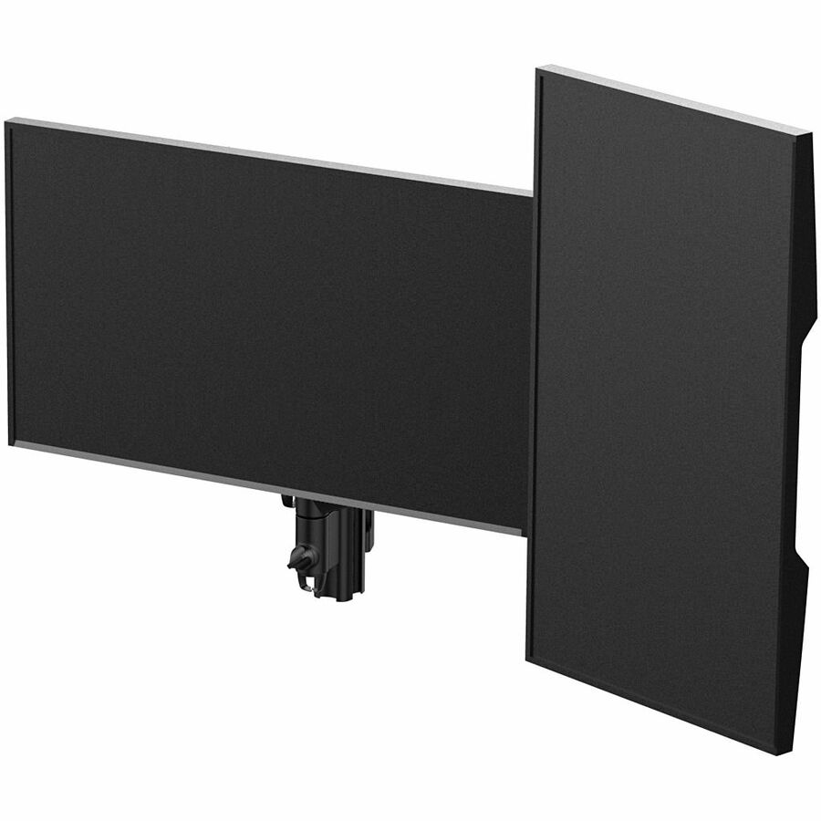 Atdec Desk Mount for Monitor, Flat Panel Display, Curved Screen Display - Black - Landscape/Portrait