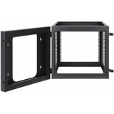 Manhattan 19" Wall Mount Open Frame Network Rack, 9U, Rear-hinged Swing Frame