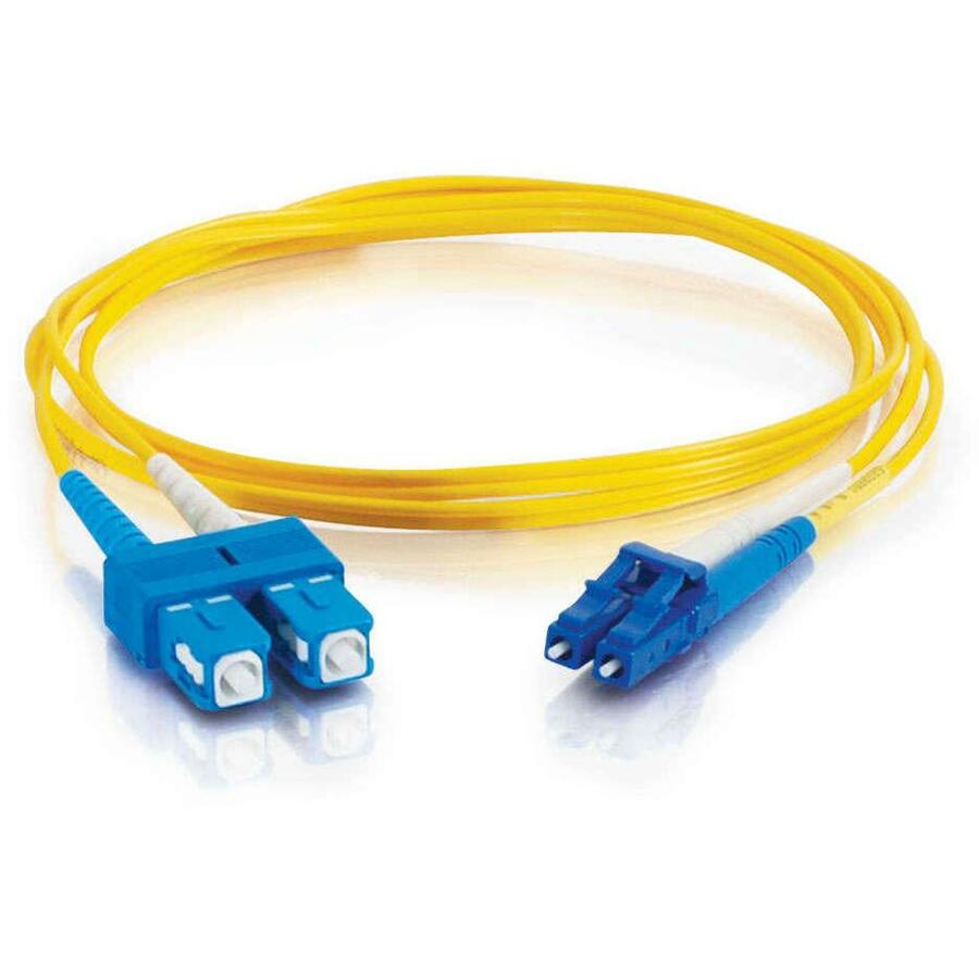 C2G 15m LC-SC 9/125 Duplex Single Mode OS2 Fiber Cable - Yellow - 49ft