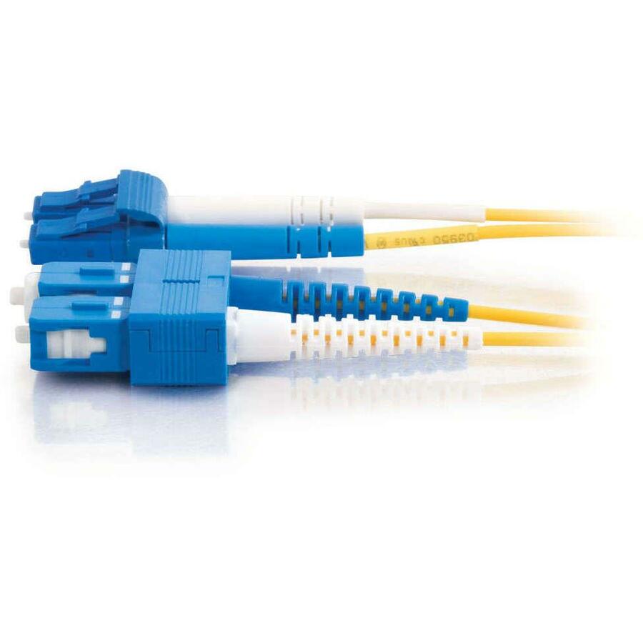 C2G 15m LC-SC 9/125 Duplex Single Mode OS2 Fiber Cable - Yellow - 49ft