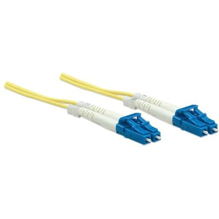 Intellinet Network Solutions Fiber Optic Patch Cable, LC/LC, OS2, 9/125, Single-Mode, Duplex, Yellow, 14 ft (5 m)